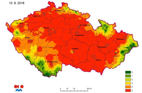 mapa sucha R - zdroj chmi.cz (rok 2018)