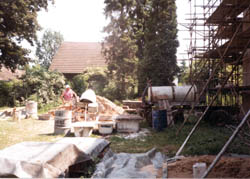 stavební zázemí pro opravu (rok 2001)