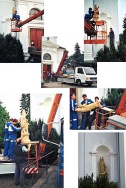 renovace soch ve výklencích (rok 2002)