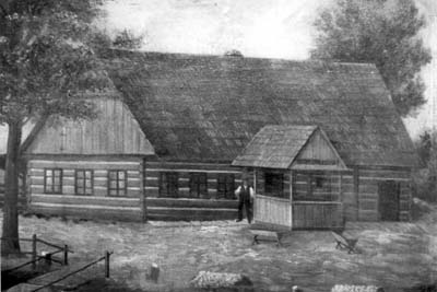 dřevěná hospoda postavená v roce 1800