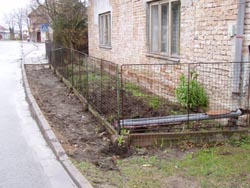 výstavba nového chodníku směr Bohuslavice (rok 2006)