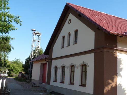 stavba nového obecního úřadu a hasičské zbrojnice (rok 2014)