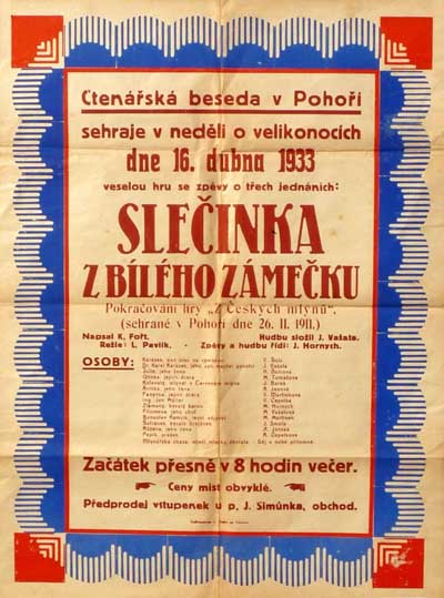 divadlo Slečinka z Bílého zámečku (rok 1933)
